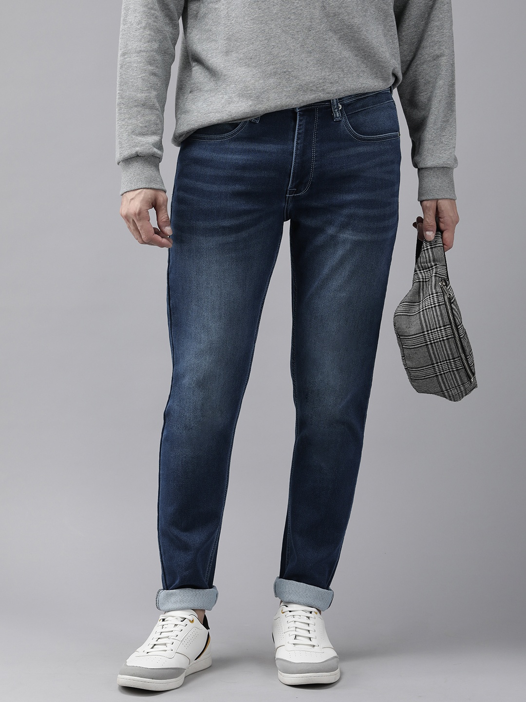 

BEAT LONDON by PEPE JEANS Men Blue Skinny Fit Light Fade Stretchable Jeans