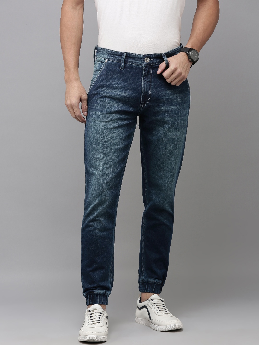 

BEAT LONDON by PEPE JEANS Men Jogger Light Fade Stretchable Jeans, Blue