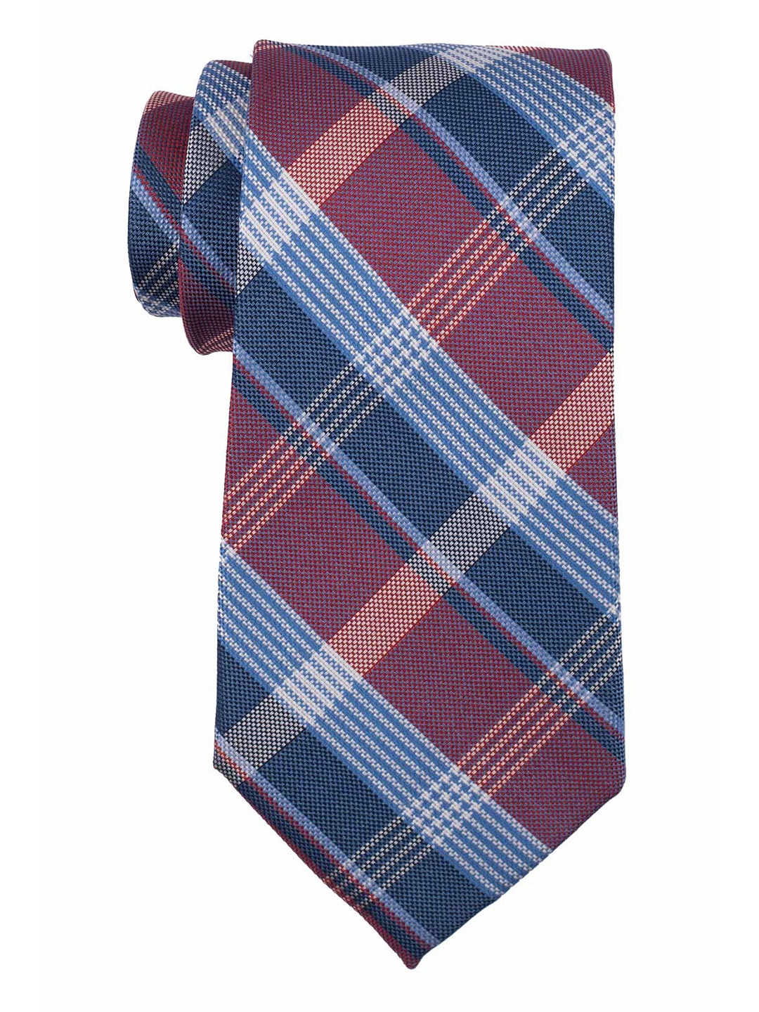 

The Tie Hub Men Blue & White Checked Broad Tie