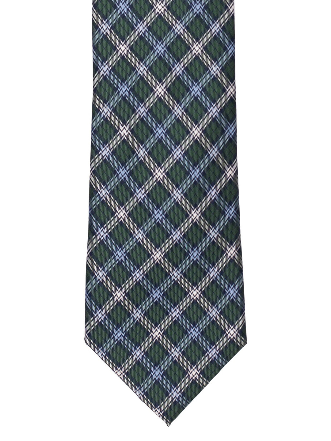 

The Tie Hub Men Green & Blue Checked Fashion
