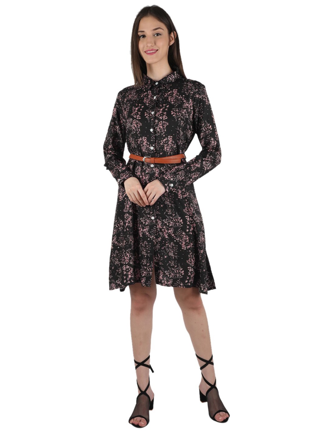 

Monte Carlo Navy Blue Floral Shirt Dress