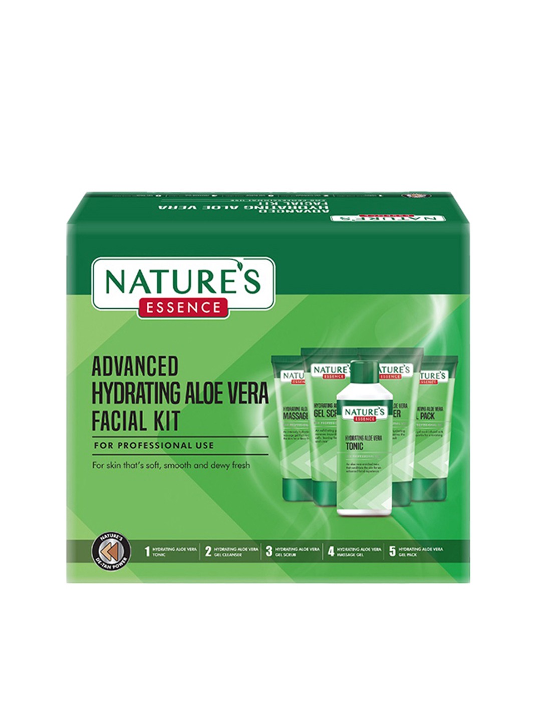 

Natures Essence Advanced Hydrating Aloe Vera Facial Kit - 500g, Green