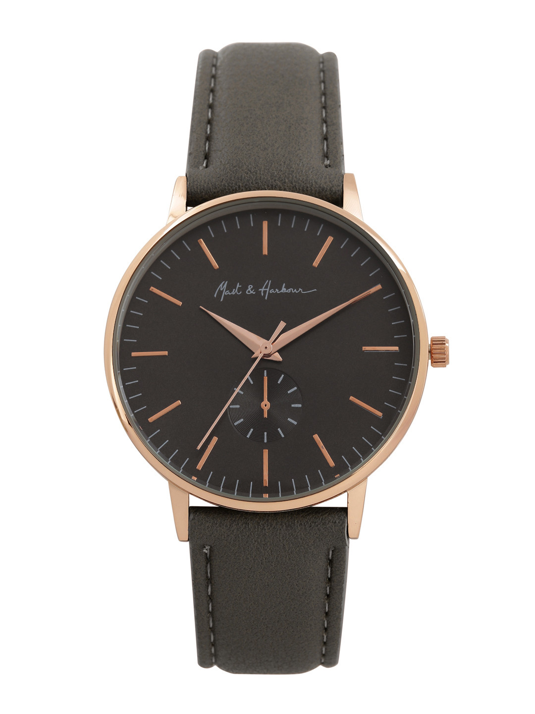 

Mast & Harbour Women Charcoal Grey Analogue Watch