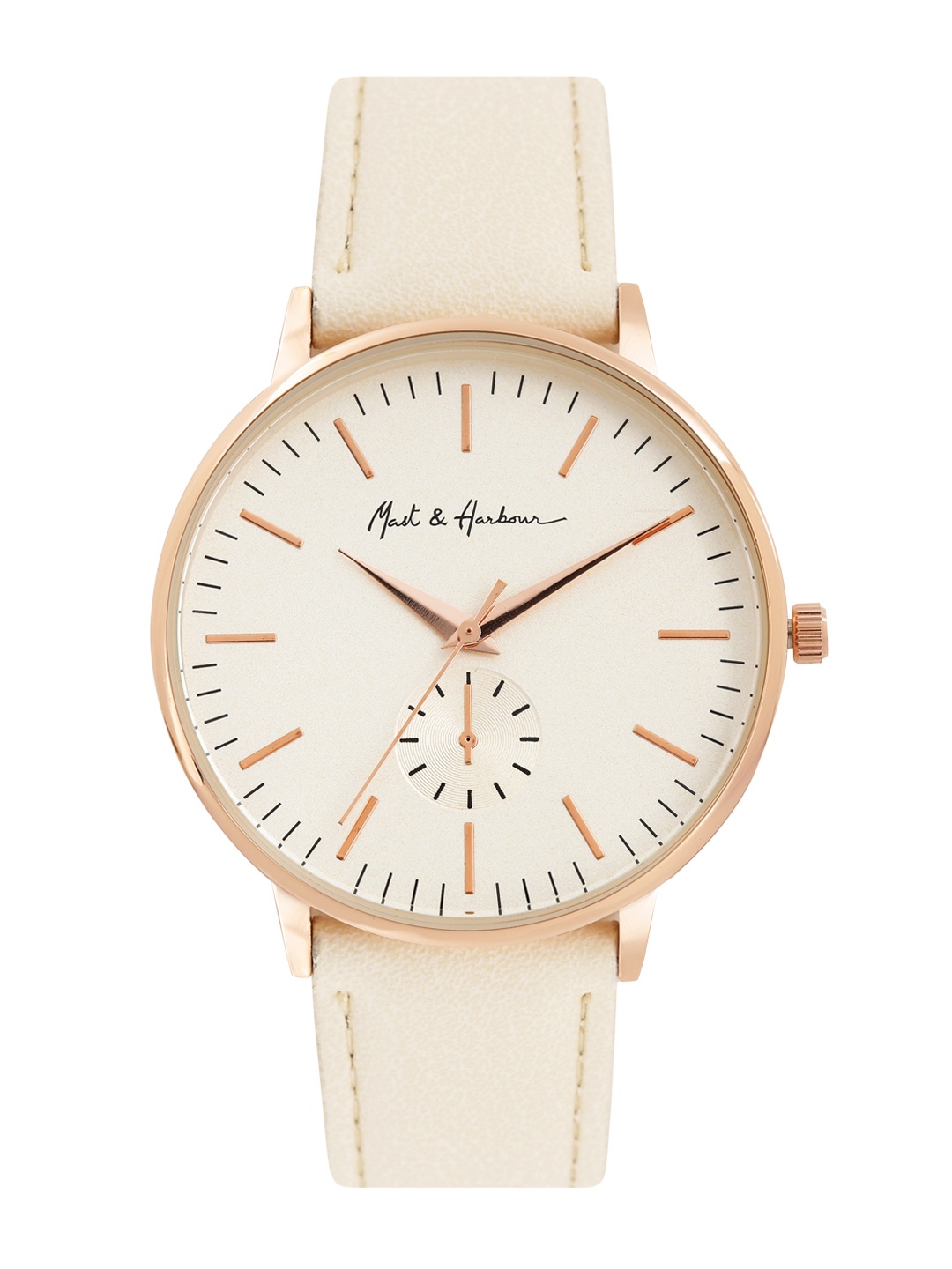 

Mast & Harbour Women Off-White Analogue Watch