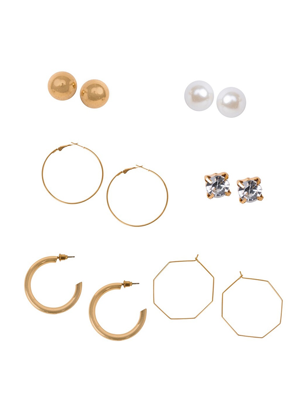 

FabAlley White Contemporary Studs Earrings