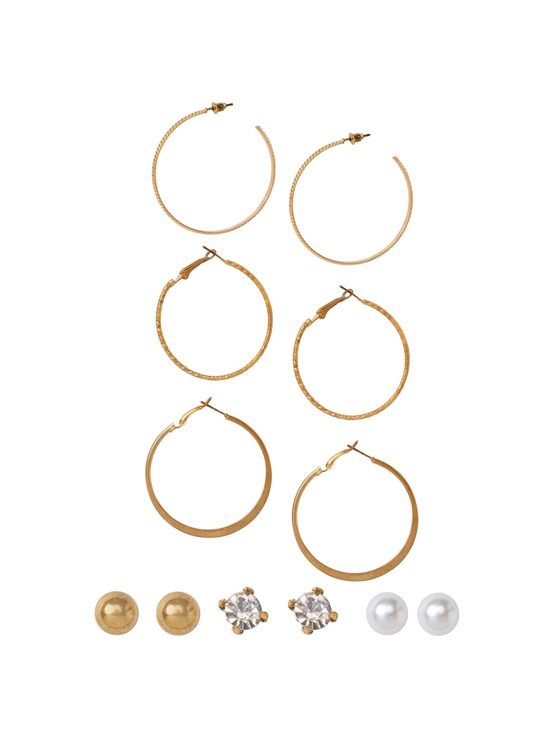 

FabAlley White Contemporary Hoop Earrings