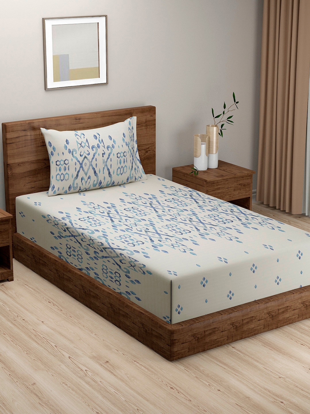 

SWAYAM Unisex White Bedsheets