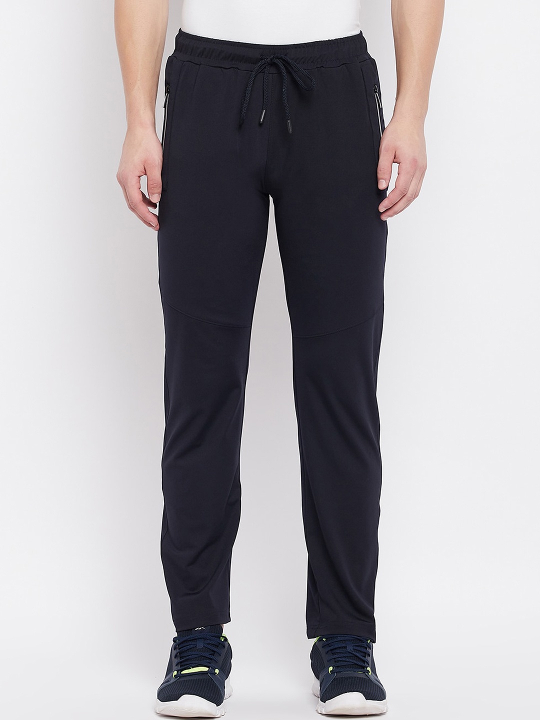 

Duke Men Navy Blue Solid Track Pants