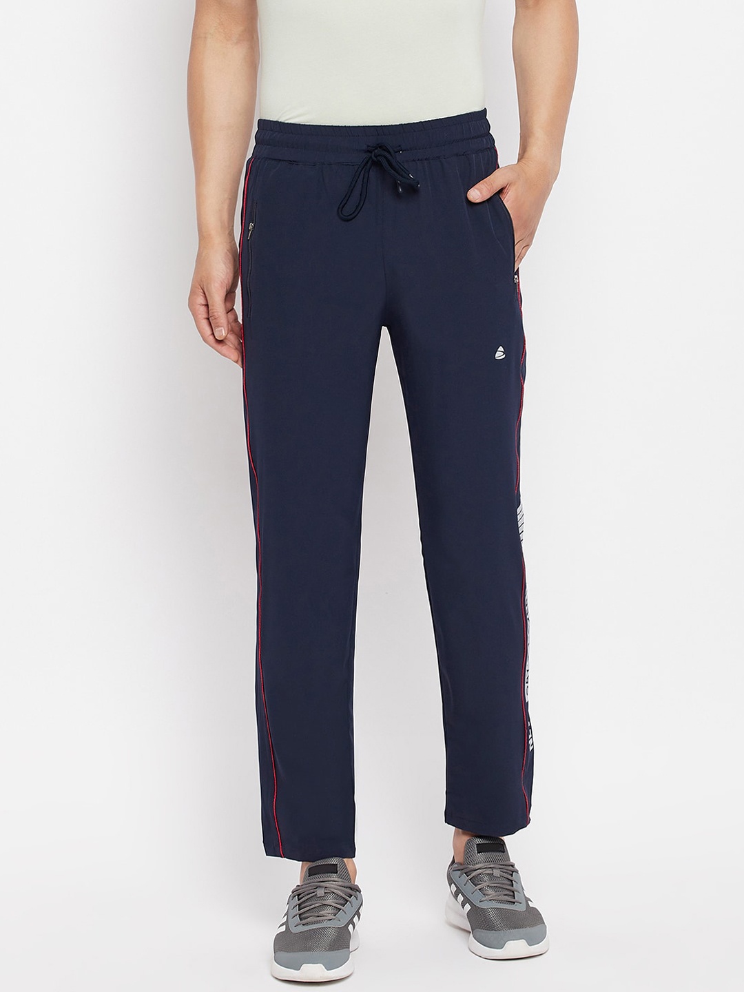 

Duke Men Navy Blue Solid Track Pants