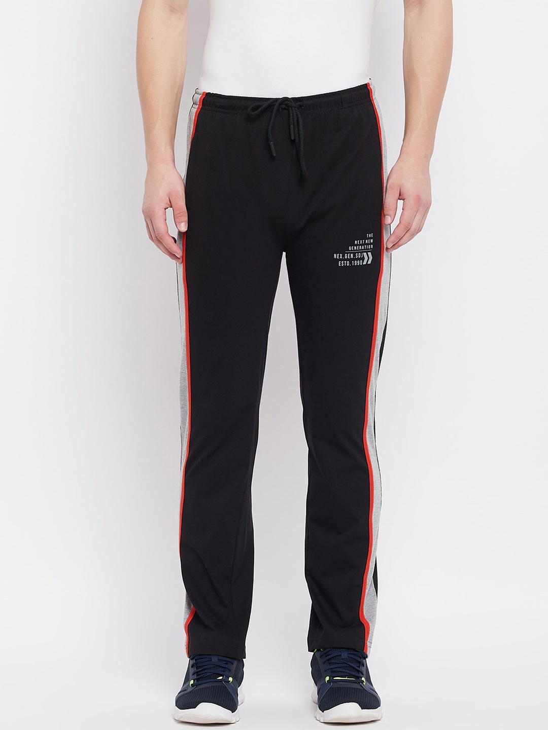 

Duke Men Black Solid Cotton Track Pants