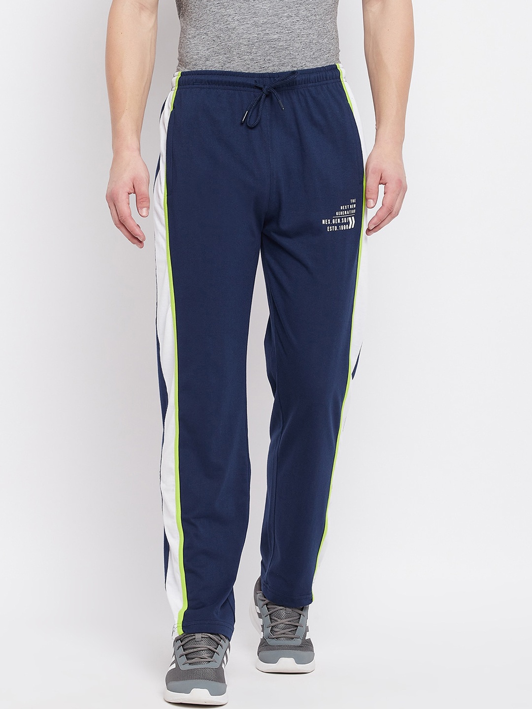 

Duke Men Navy Blue Solid Cotton Track Pants