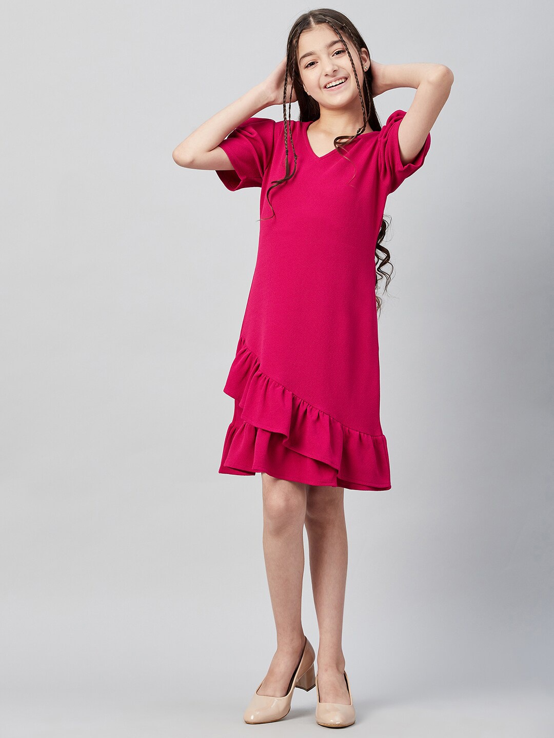

Athena Girl Fuchsia A-Line Dress