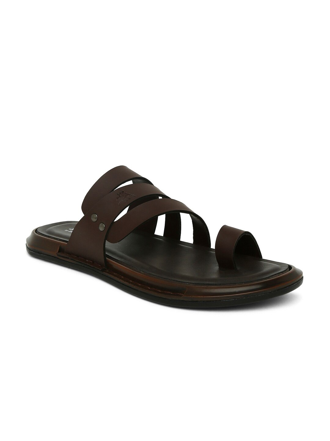 

Buckaroo Men Brown & White Solid Vegan Leather Comfort Sandals