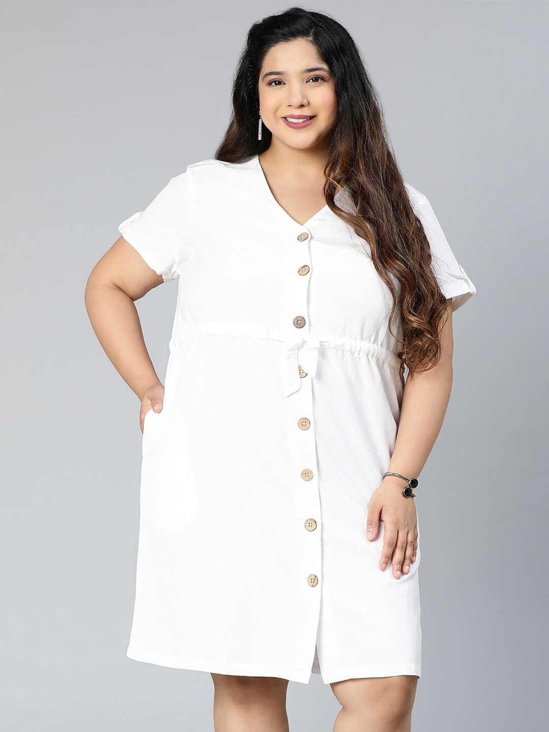 

Oxolloxo White A-Line Dress