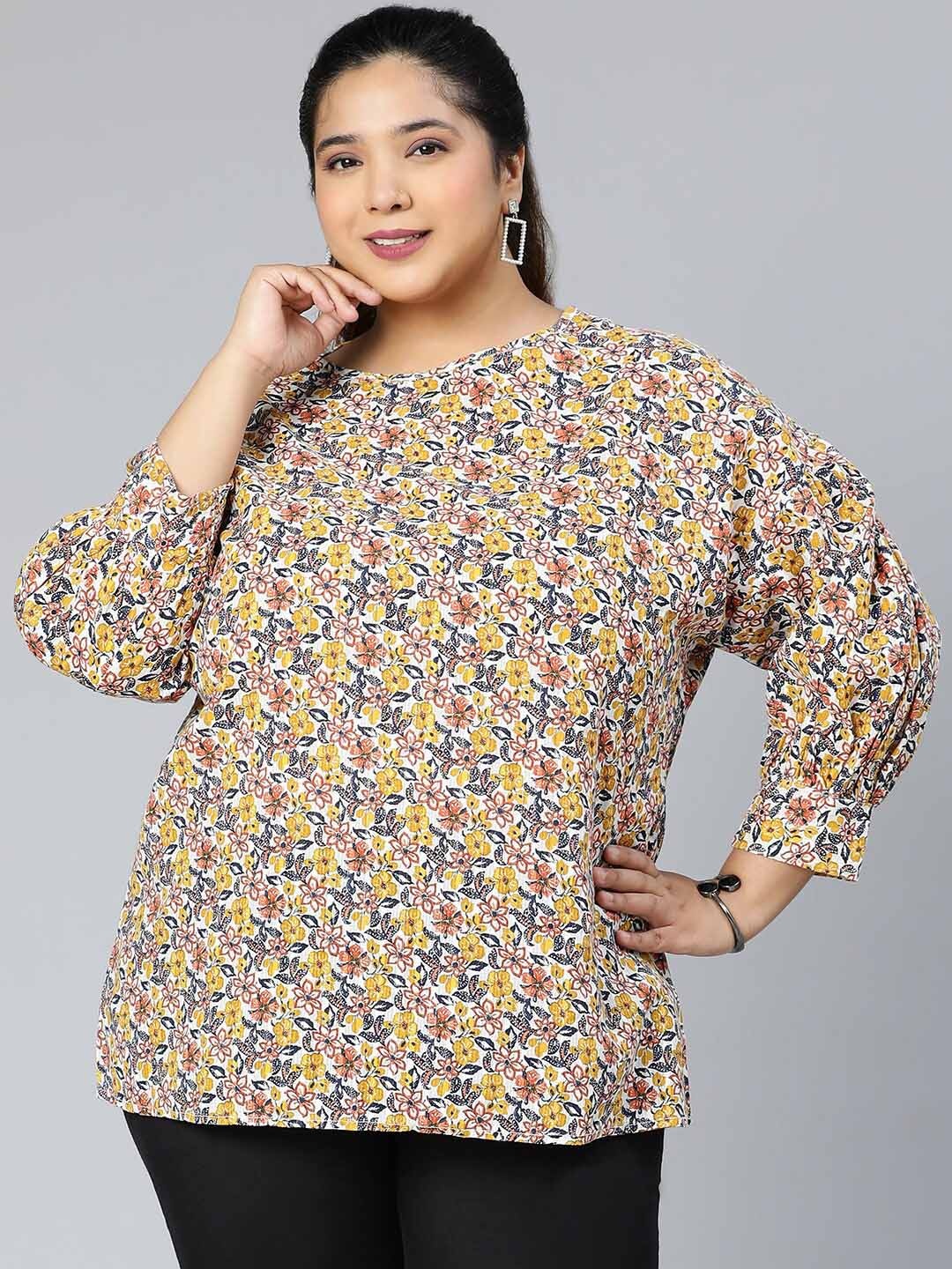 

Oxolloxo Multicoloured Floral Print High-Low Top, Multi