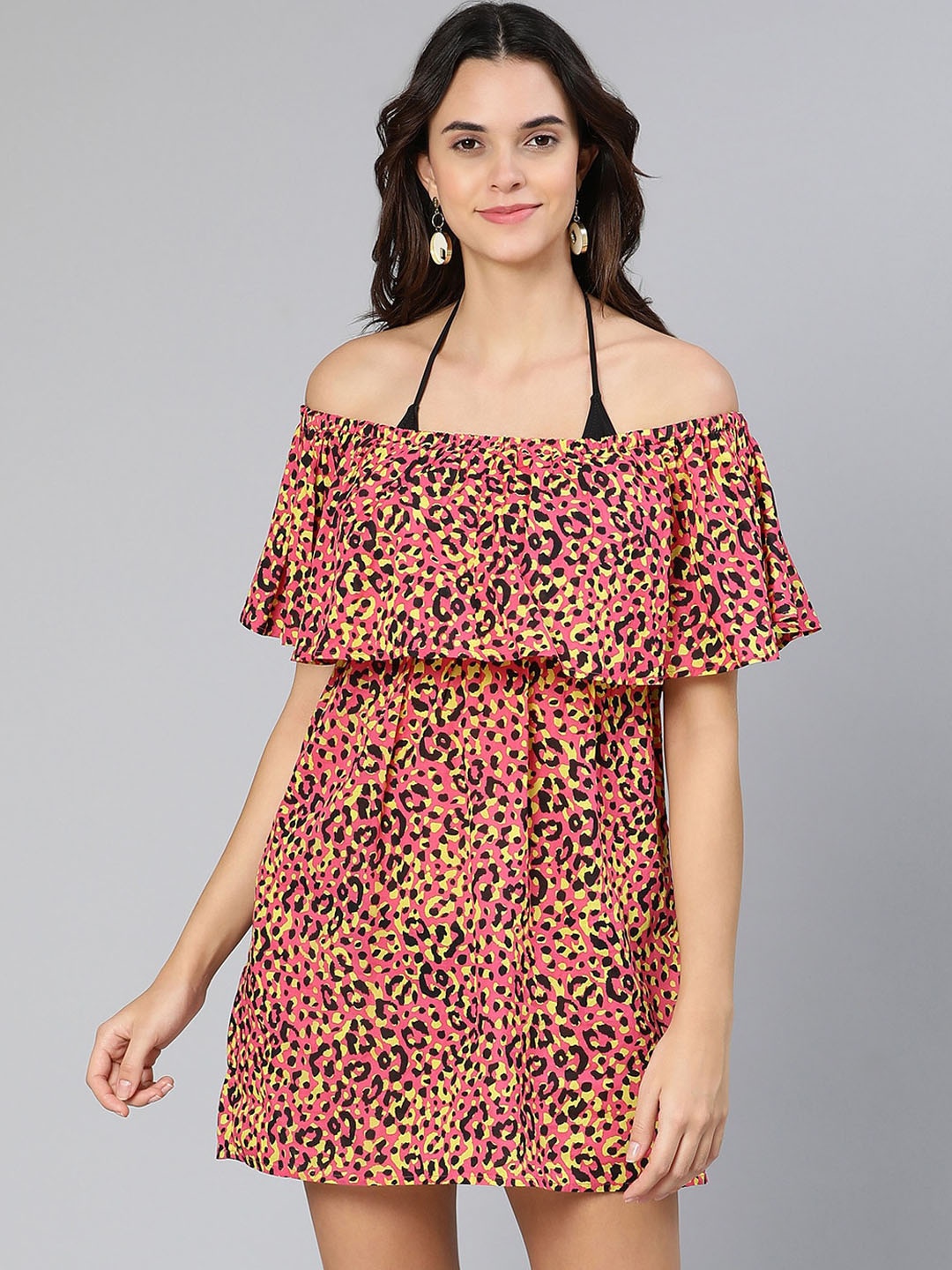 

Oxolloxo Women Multi Colored Swimwear Dress