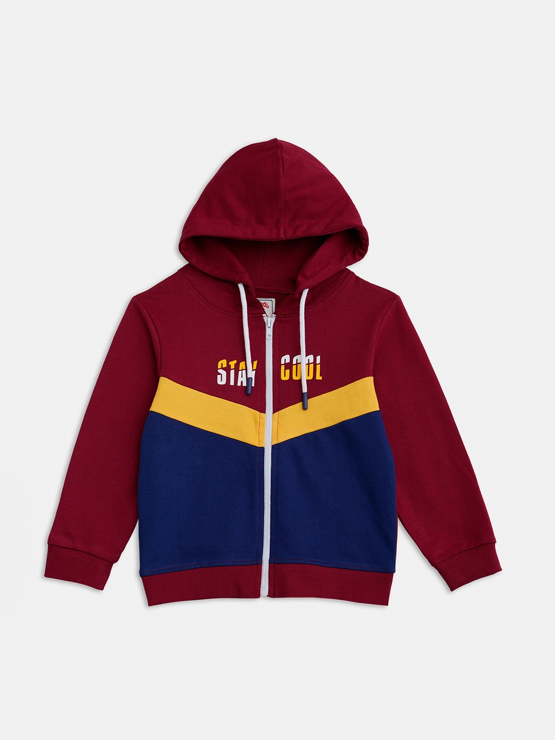 

R&B Boys Red Longline Cape Jacket with Embroidered
