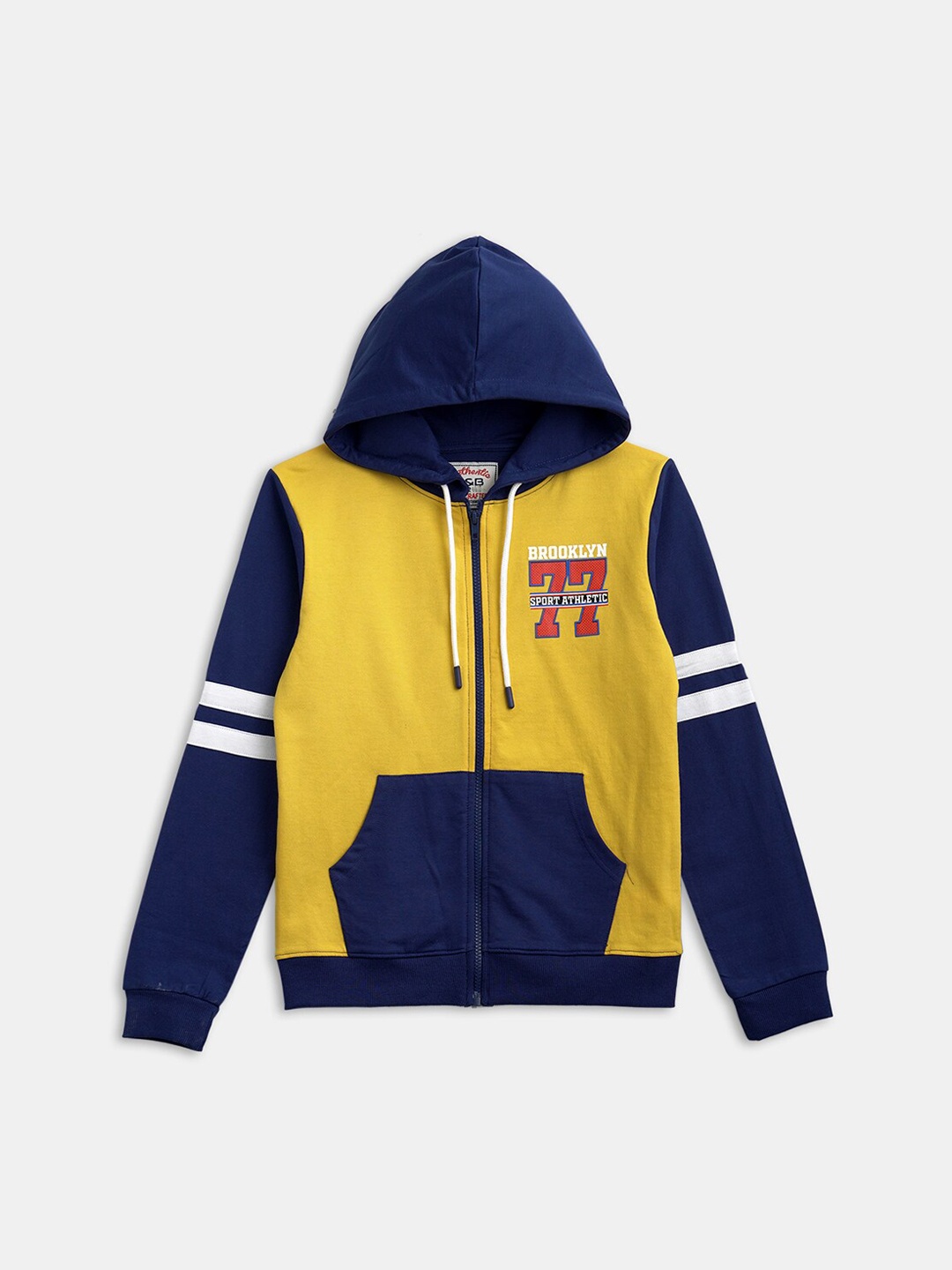 

R&B Boys Yellow Open Front Jacket with Embroidered