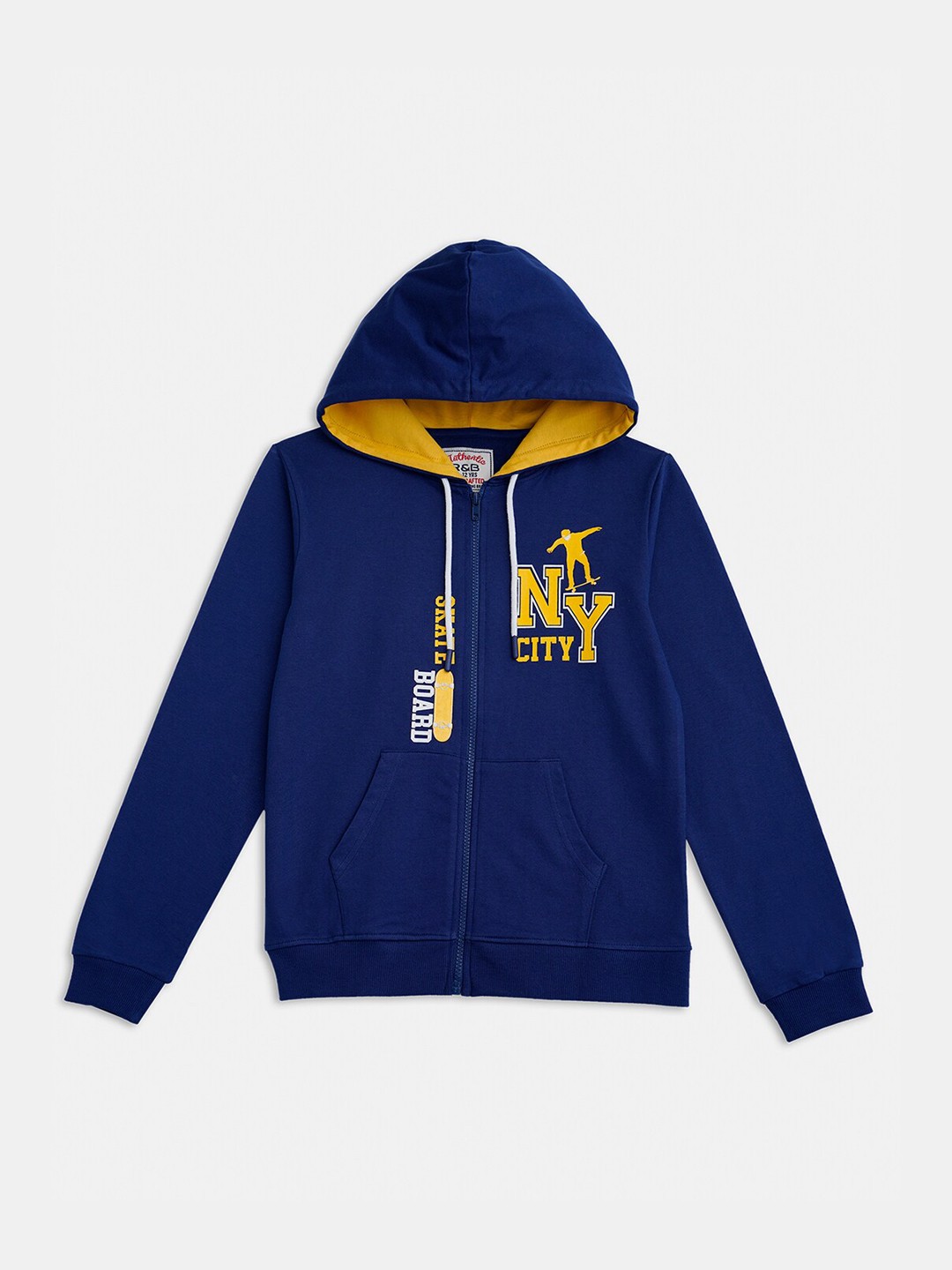 

R&B Boys Navy Blue Open Front Jacket with Patchwork