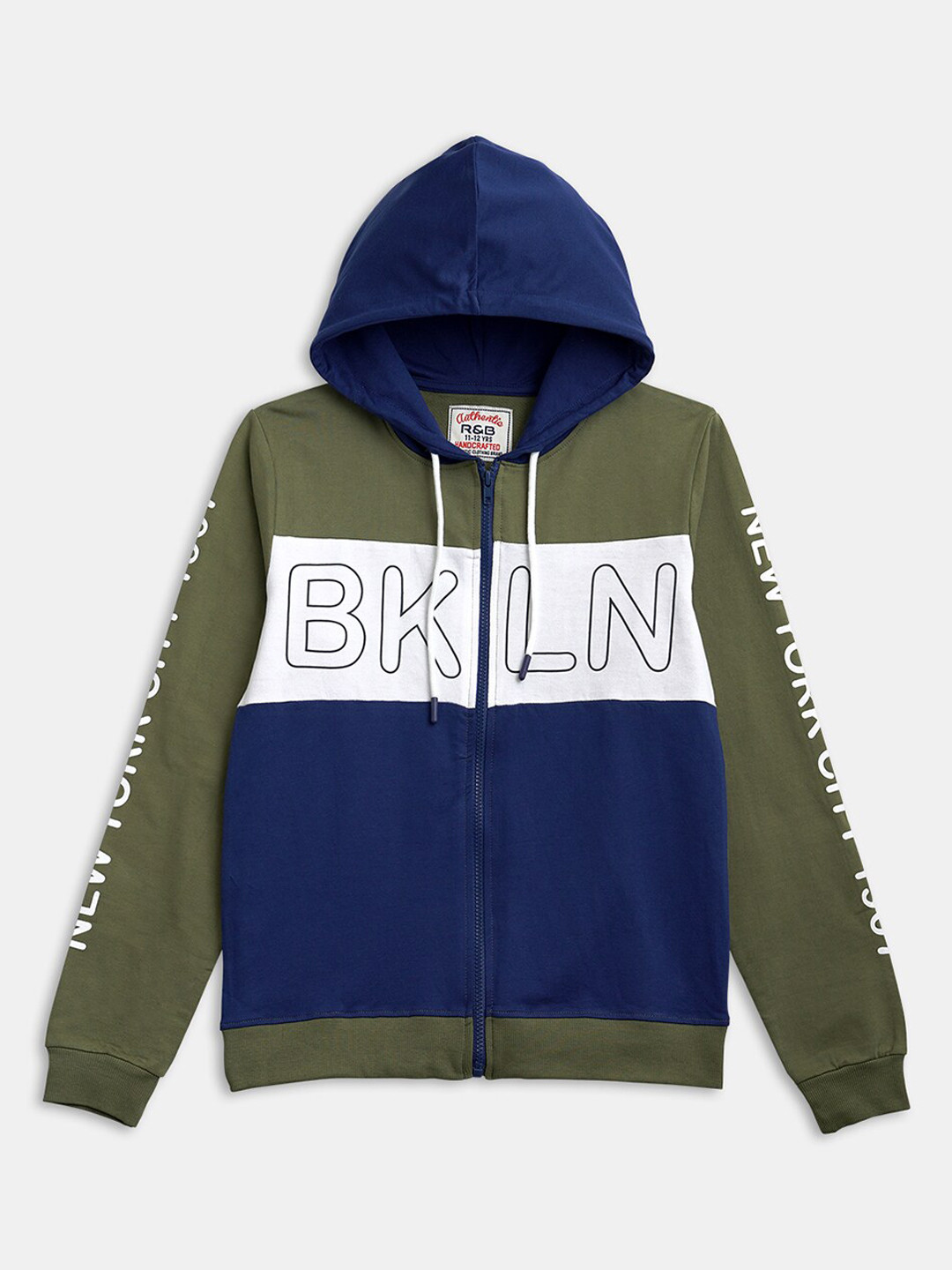 

R&B Boys Olive Green Bomber with Patchwork Jacket