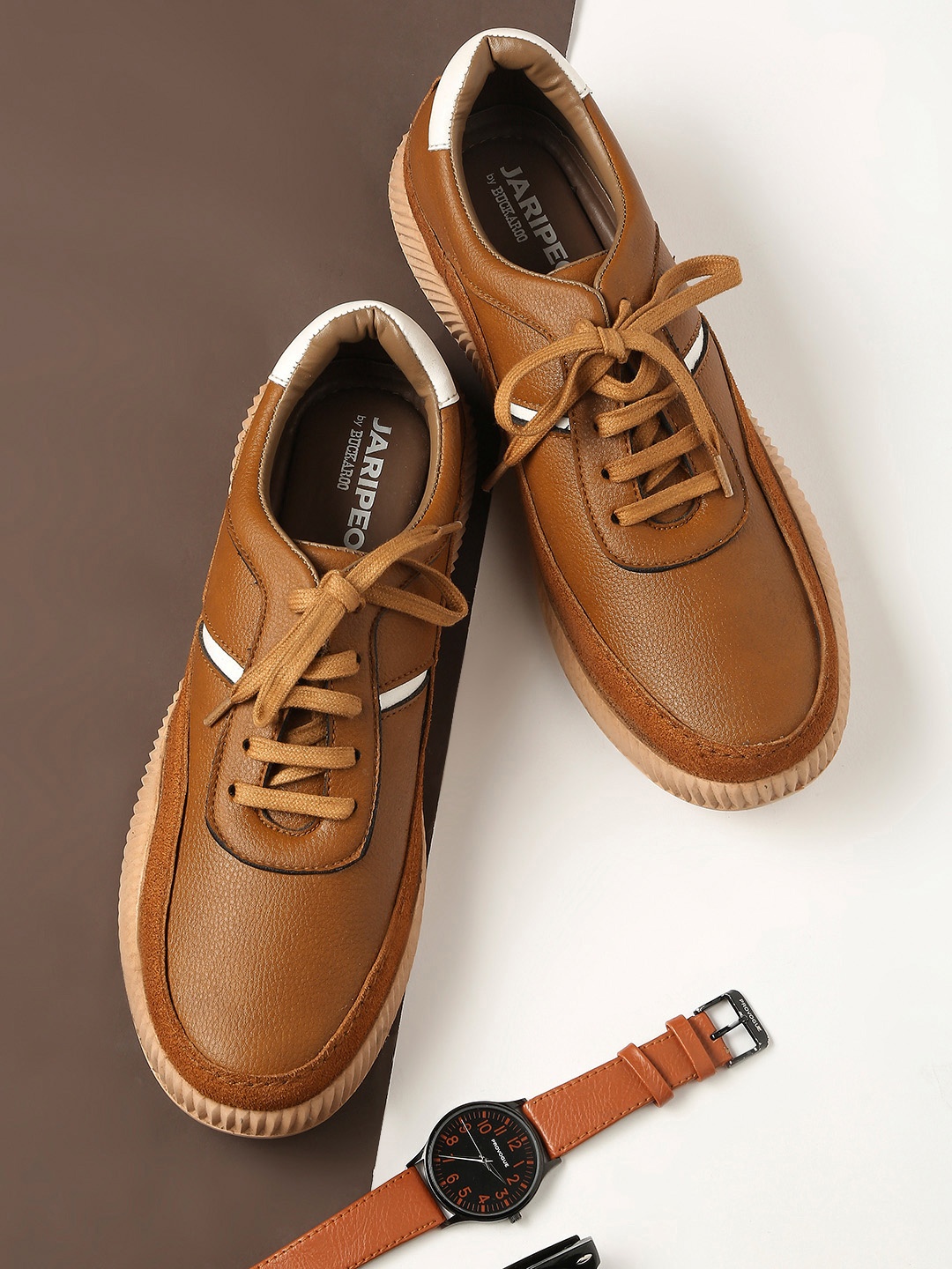 

Buckaroo Men Tan Jaripeo Vegan Casual Sneakers