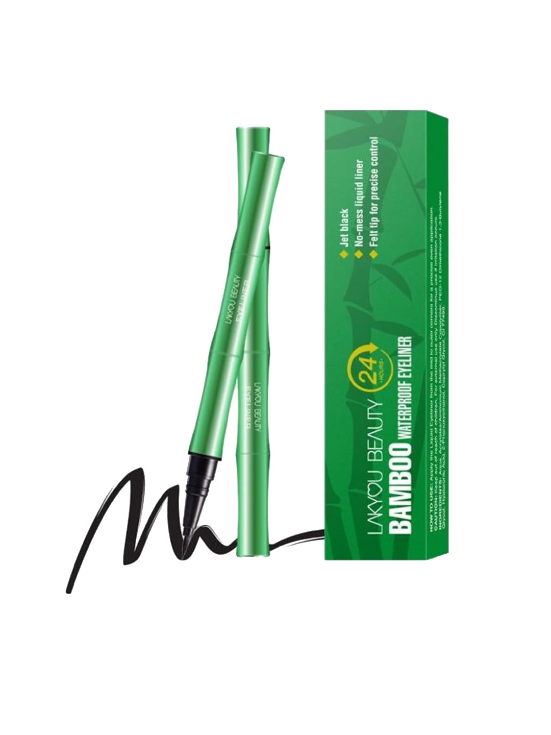 

LAKYOU BEAUTY Black 24 Hours Bamboo Waterproof Eyeliner, 1.5 ml
