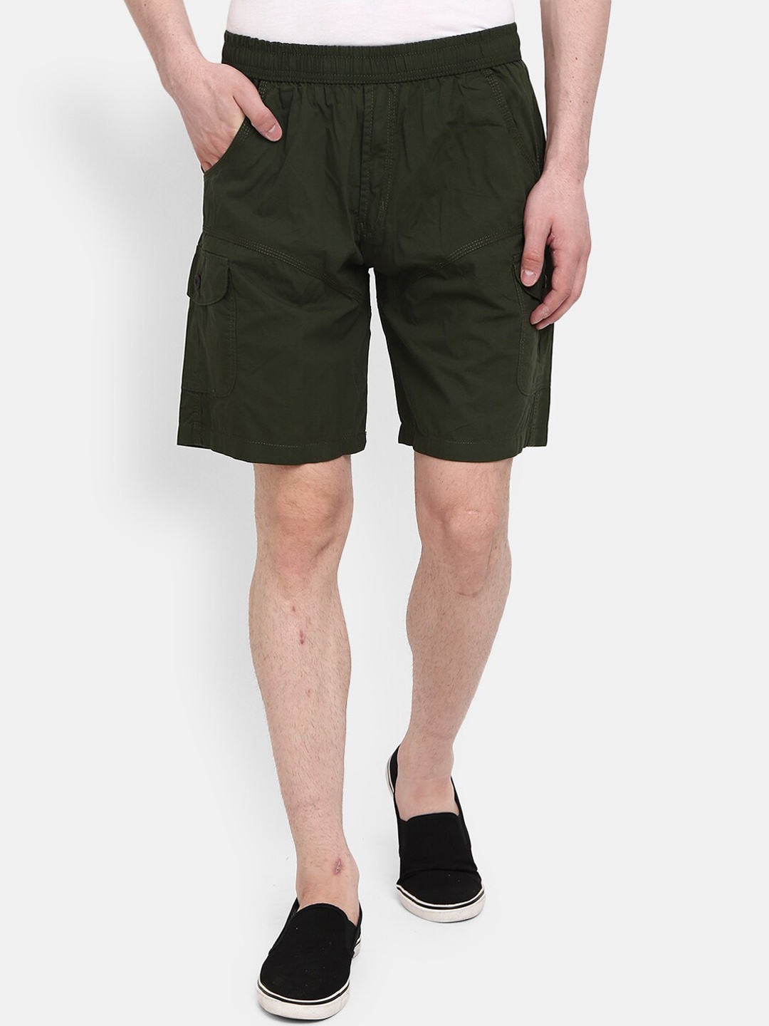 

V-Mart Men Olive Green Shorts