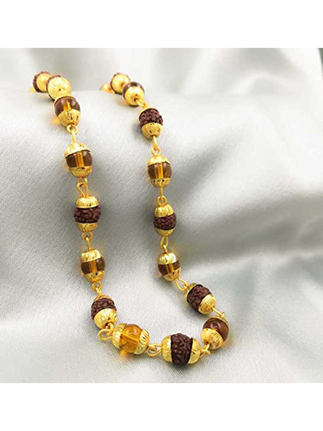 

Saizen Unisex Gold-Toned & Brown Brass Gold-Plated Antique Chain
