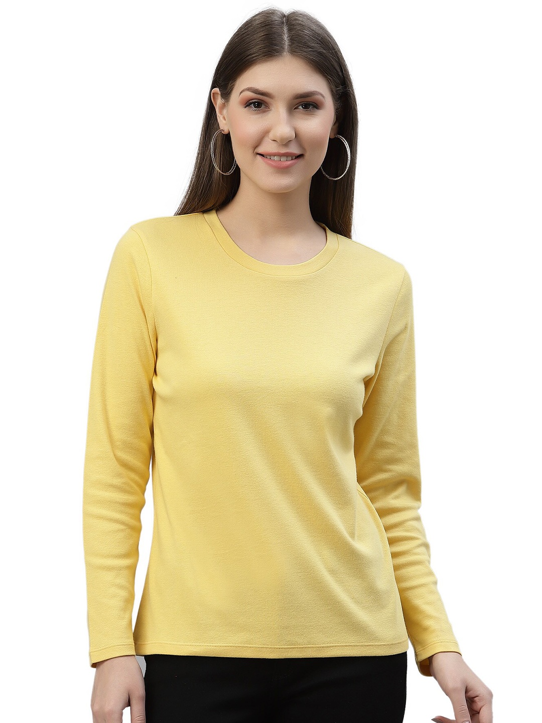 

Nimble Women Yellow High Neck T-shirt