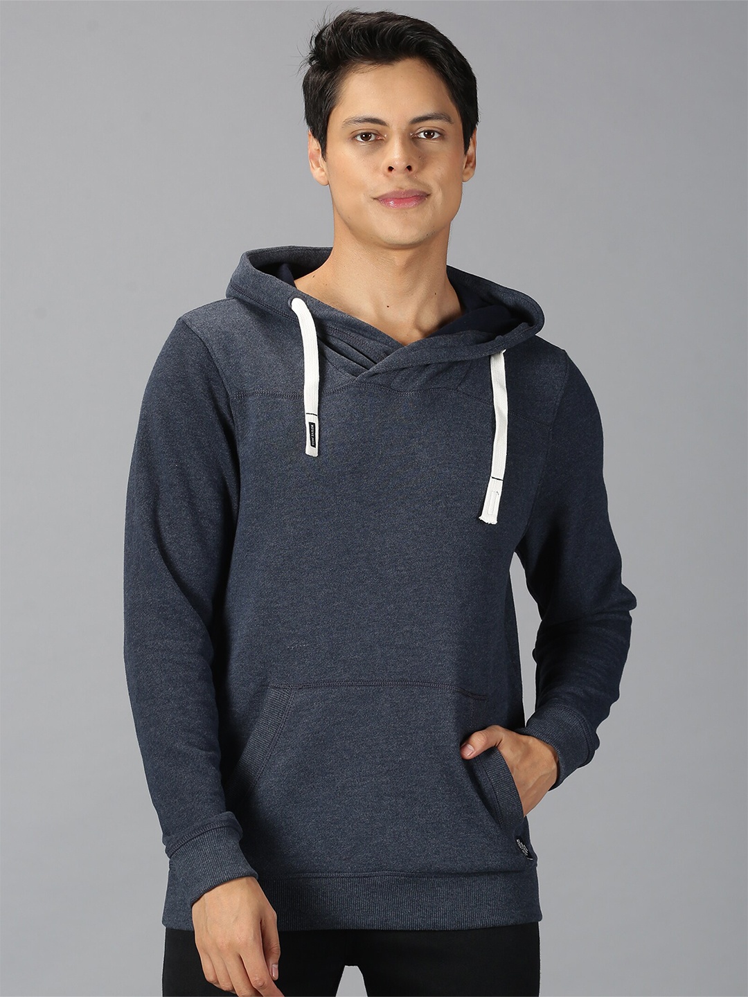 

UrGear Men Navy Blue Hooded Sweatshirt