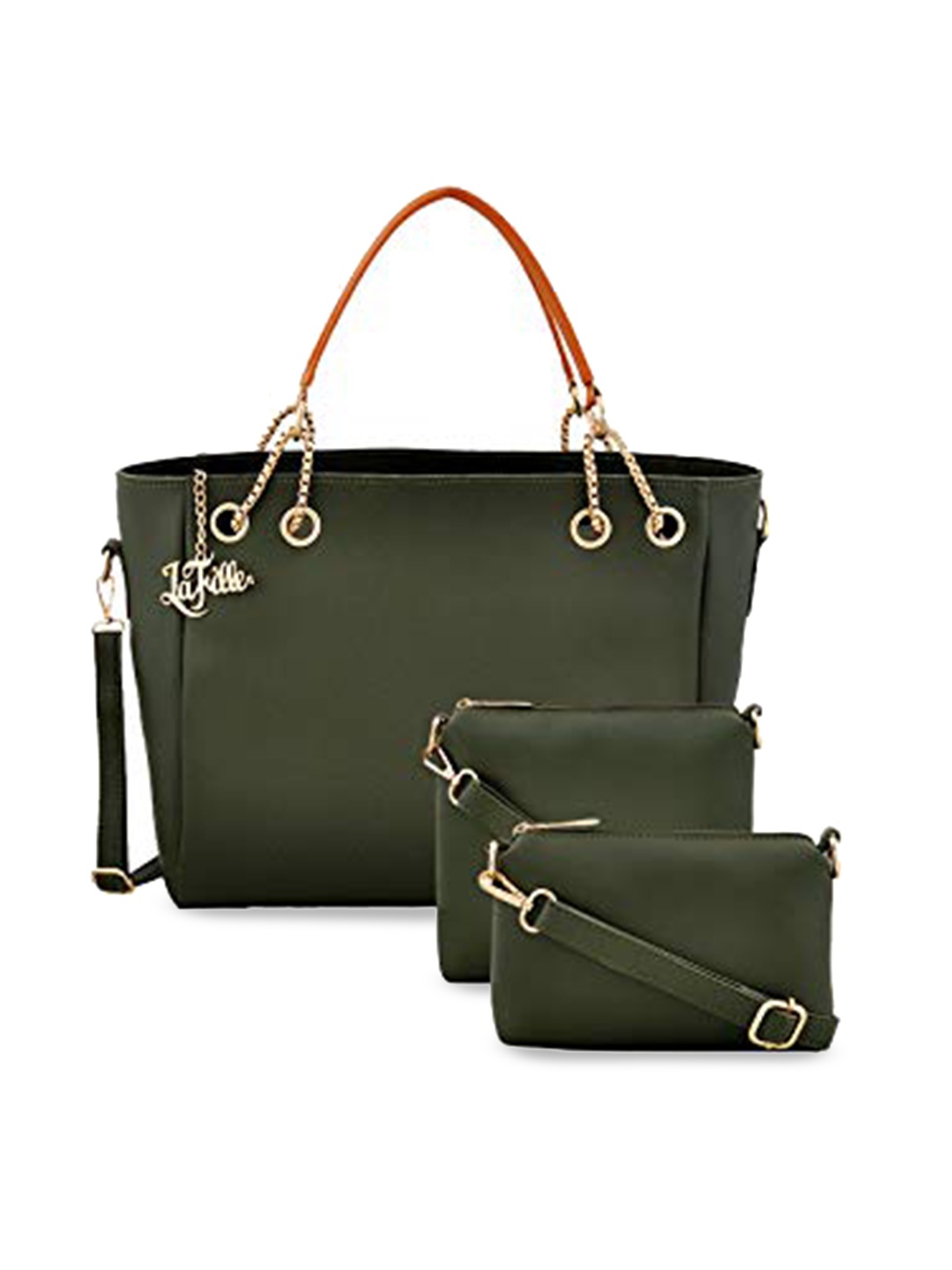 

LaFille Green PU Shopper Handheld Bag