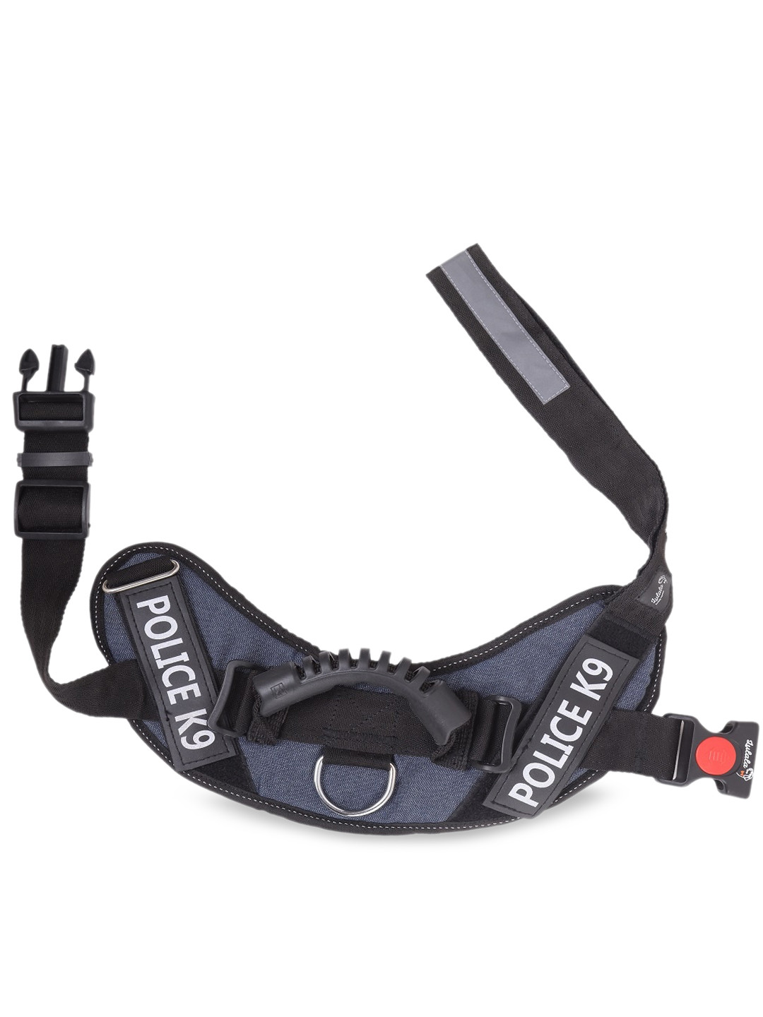 

Lulala Unisex Navy Blue Self-Design Pet Harnesses