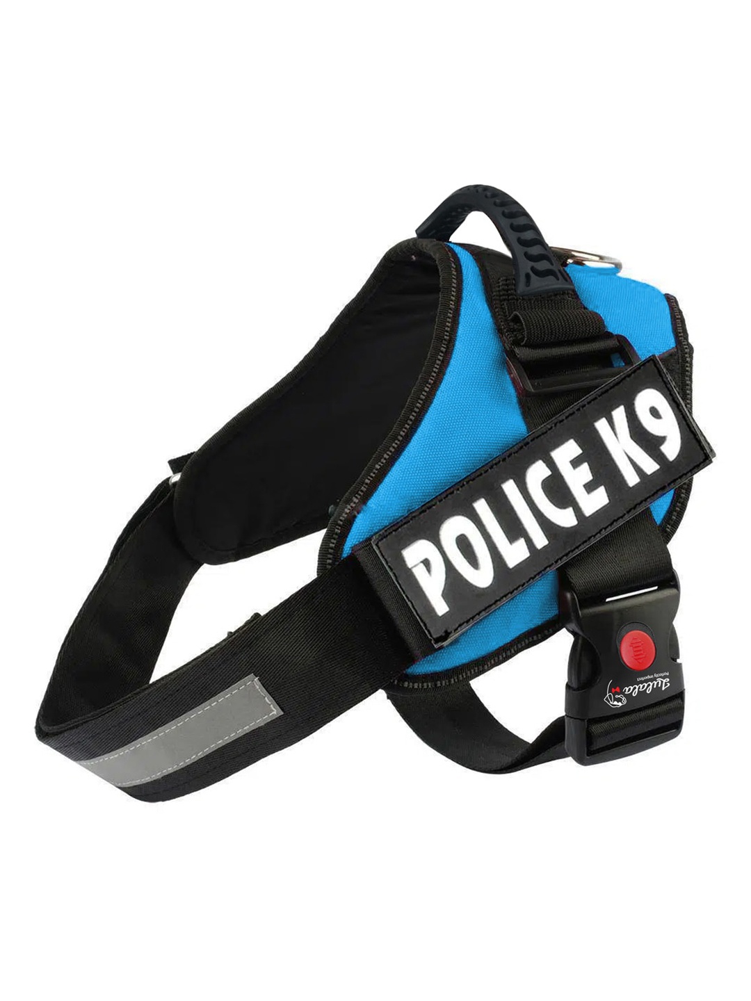 

Lulala Sky Blue & Black Self-Design Pet Harnesses