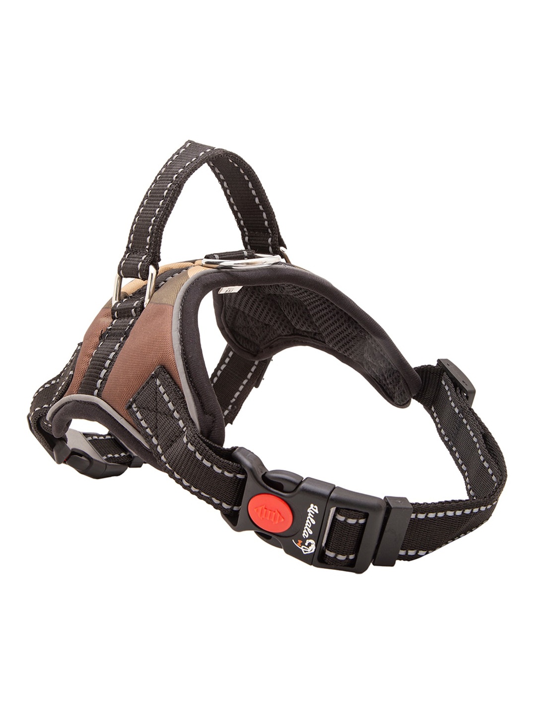 

Lulala Khaki & Black Self Design Pet Harnesses