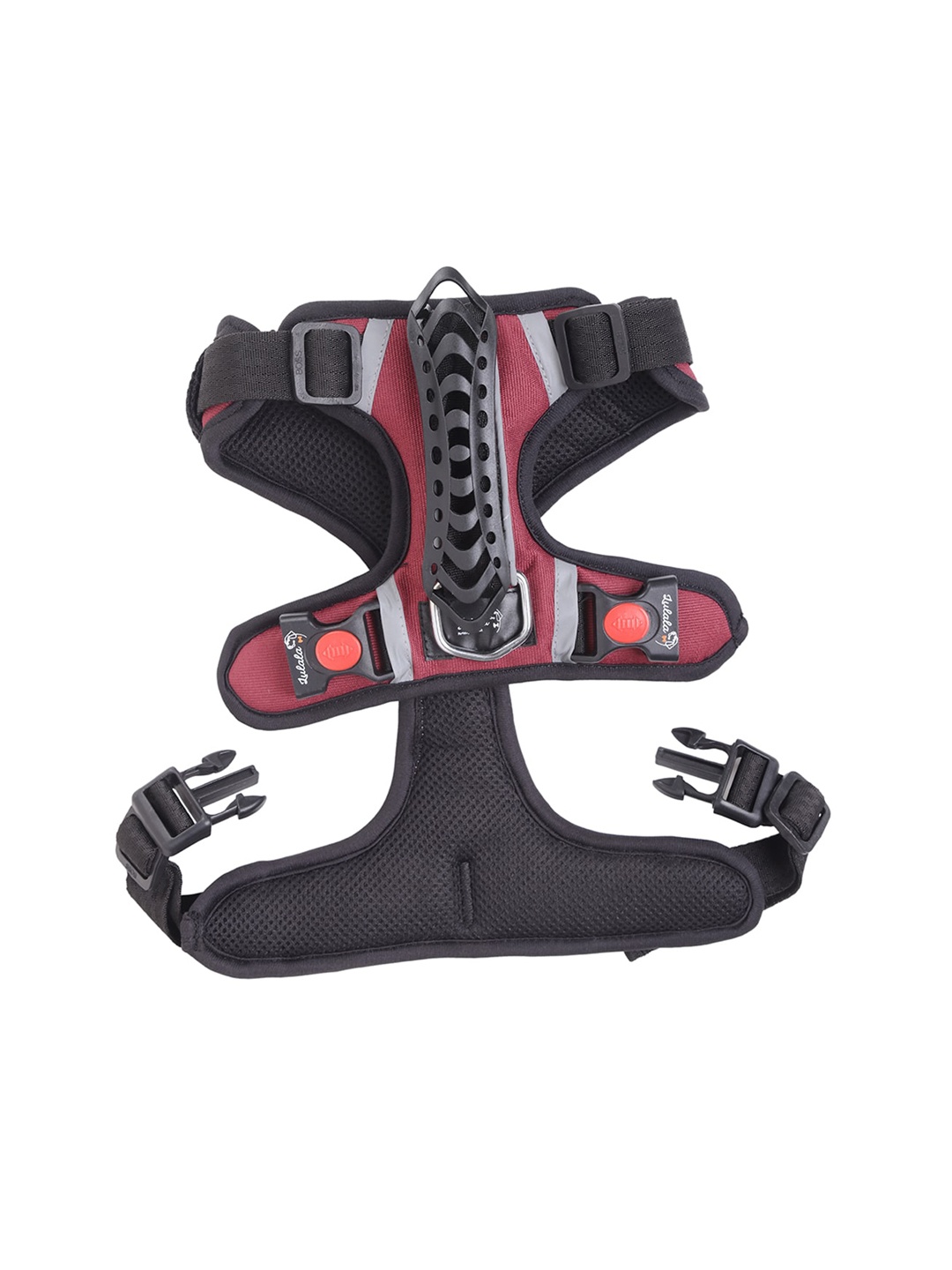 

Lulala Maroon Self-Design Pet Harness