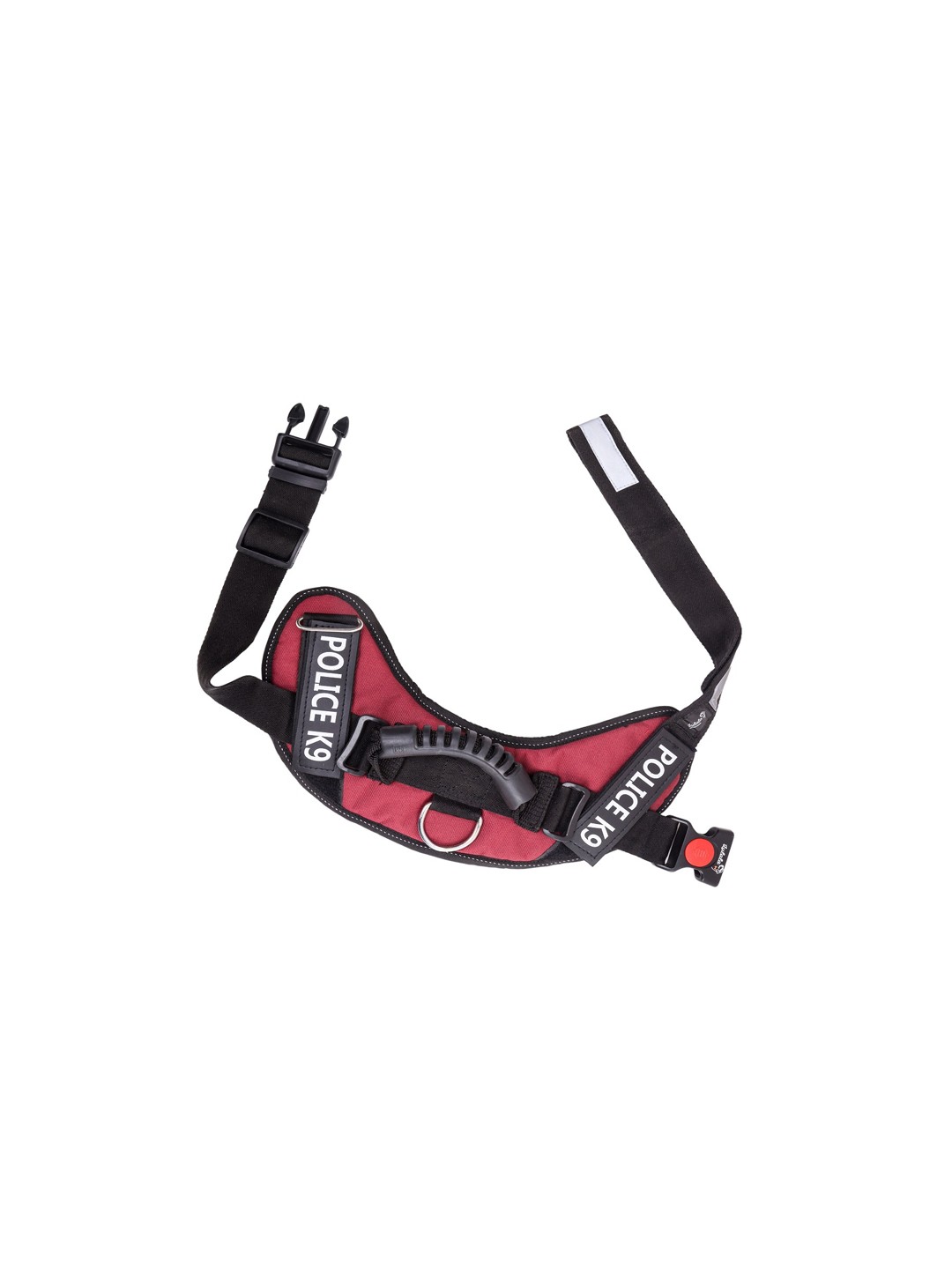 

Lulala Maroon & Black Self Design Police K9 Dog Vest Pet Harnesses