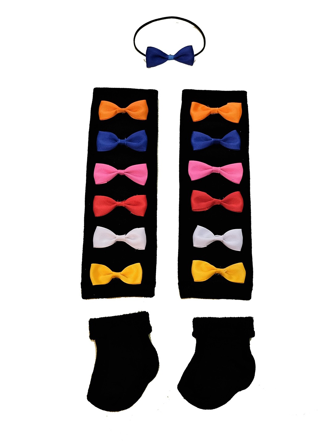 

TIPY TIPY TAP Boys Set of 3 Bow Leg Cover, Socks & Neck Tie, Black