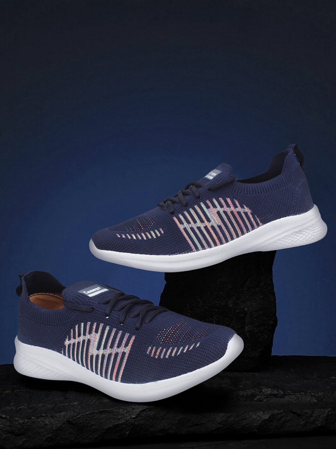

Champs Men Navy Blue Mesh Running Non-Marking Shoes