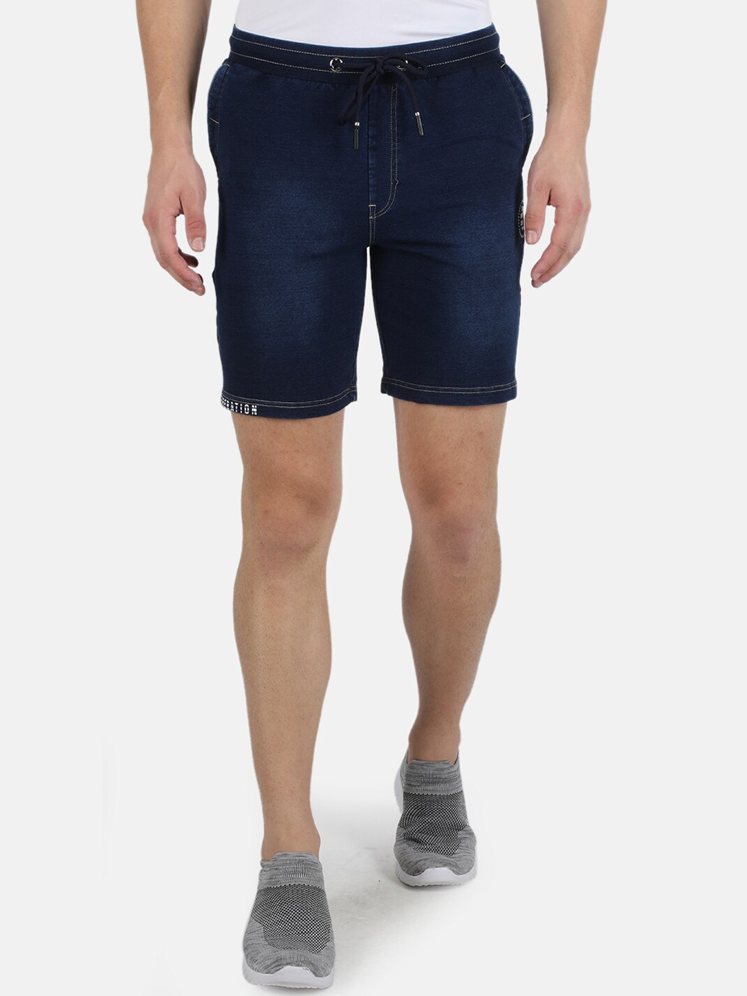 

Monte Carlo Men Blue Washed Denim Shorts
