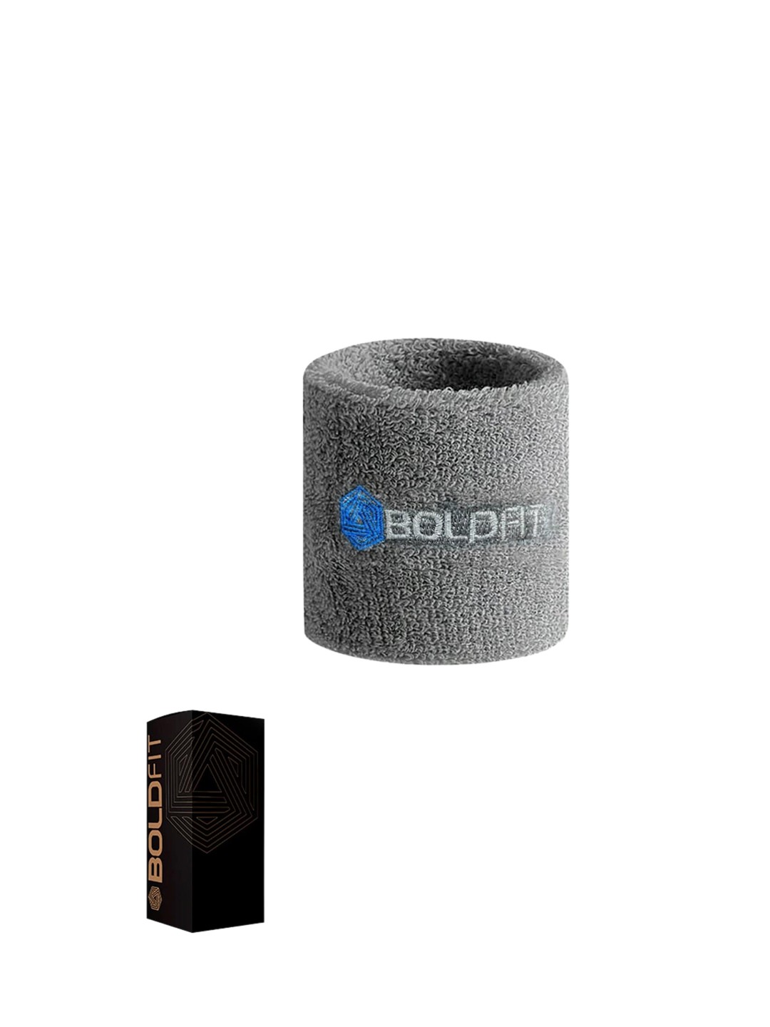 

BOLDFIT Unisex Grey solid sweat Absorbent Wristbands