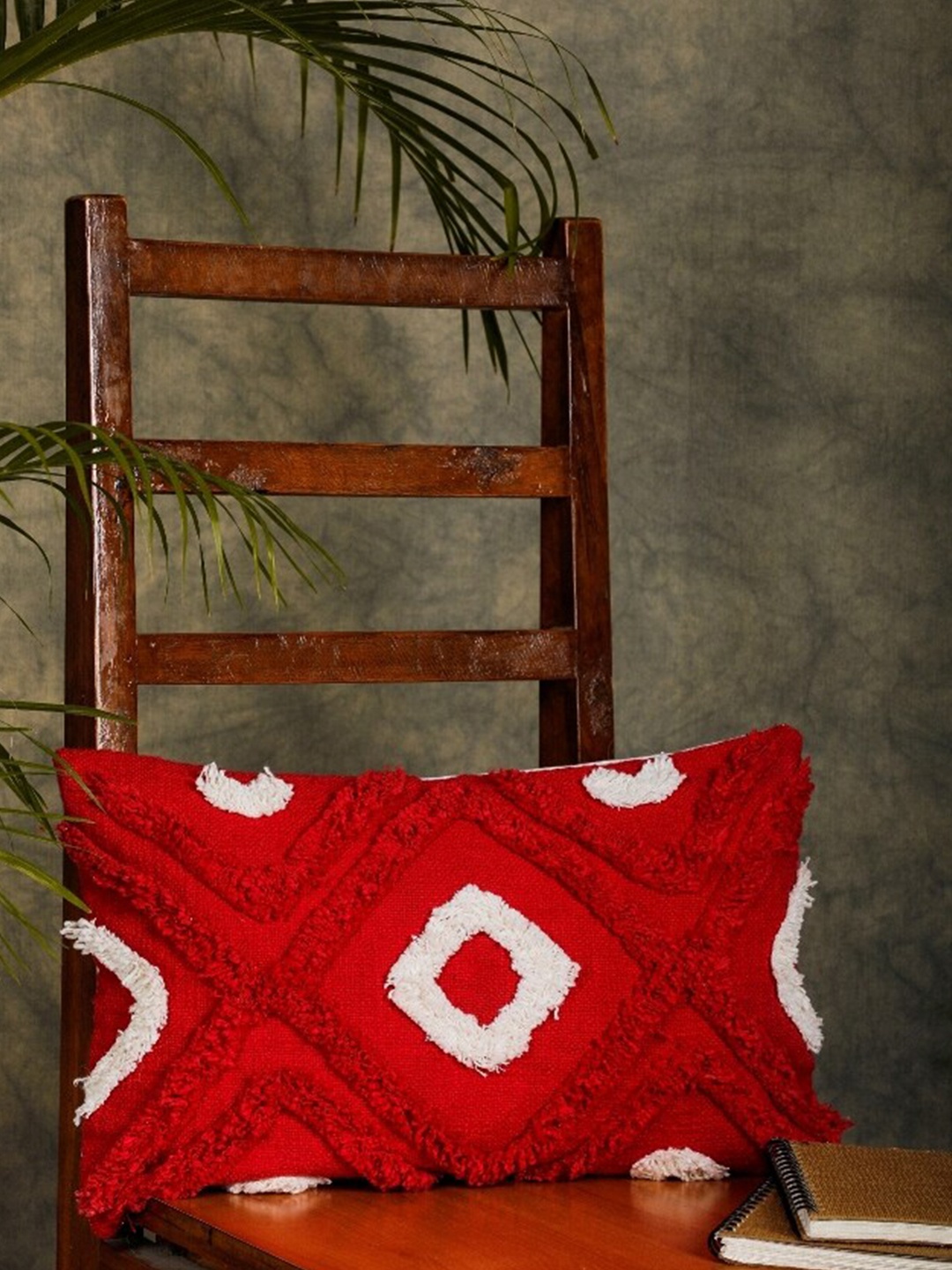 

Jaipur Folk Peach-Coloured & White Embroidered Rectangle Cushion Covers