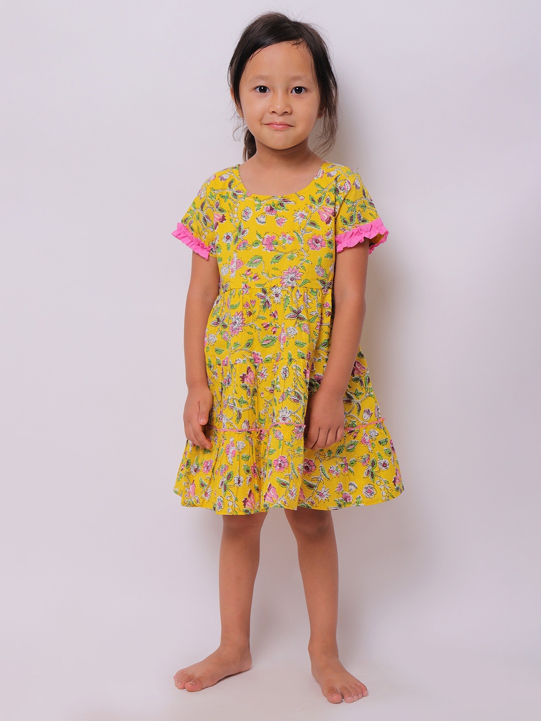 

My Little Lambs Yellow Floral Dress