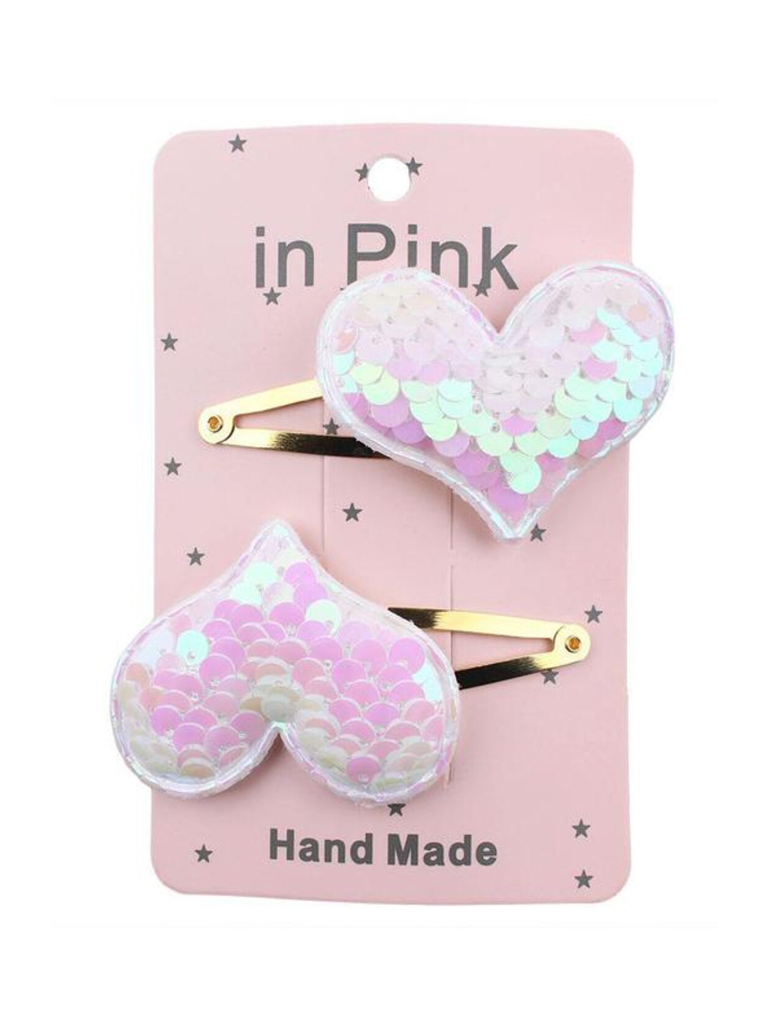 

OOMPH Women Pink Set of 2 Embellished Tic Tac Hair Clip