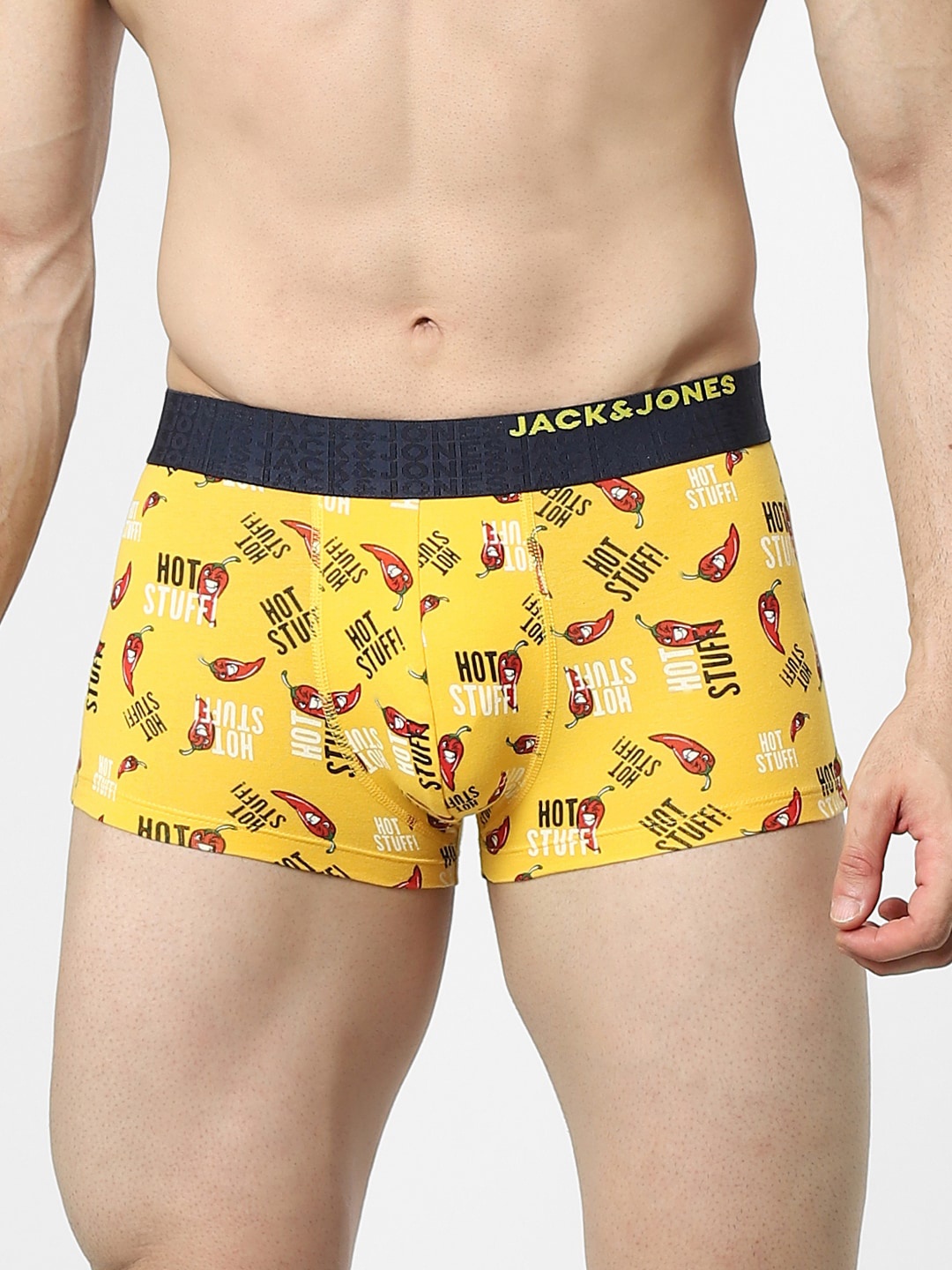 

Jack & Jones Men Yellow & Red Printed Trunk 156330801
