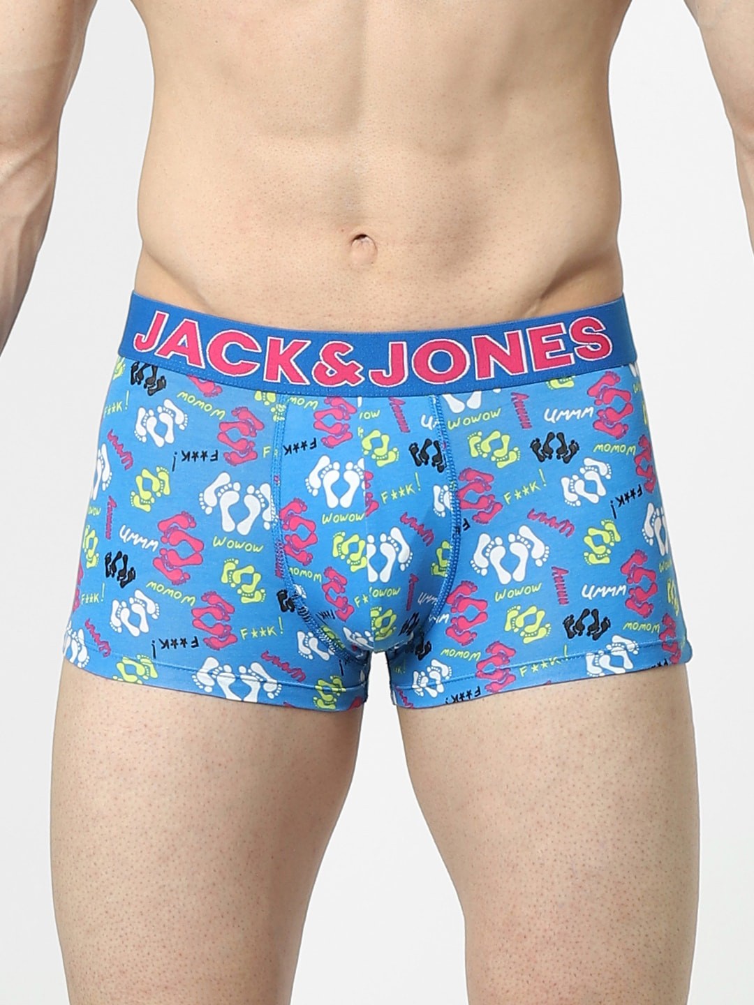 

Jack & Jones Men Blue & Pink Printed Trunk