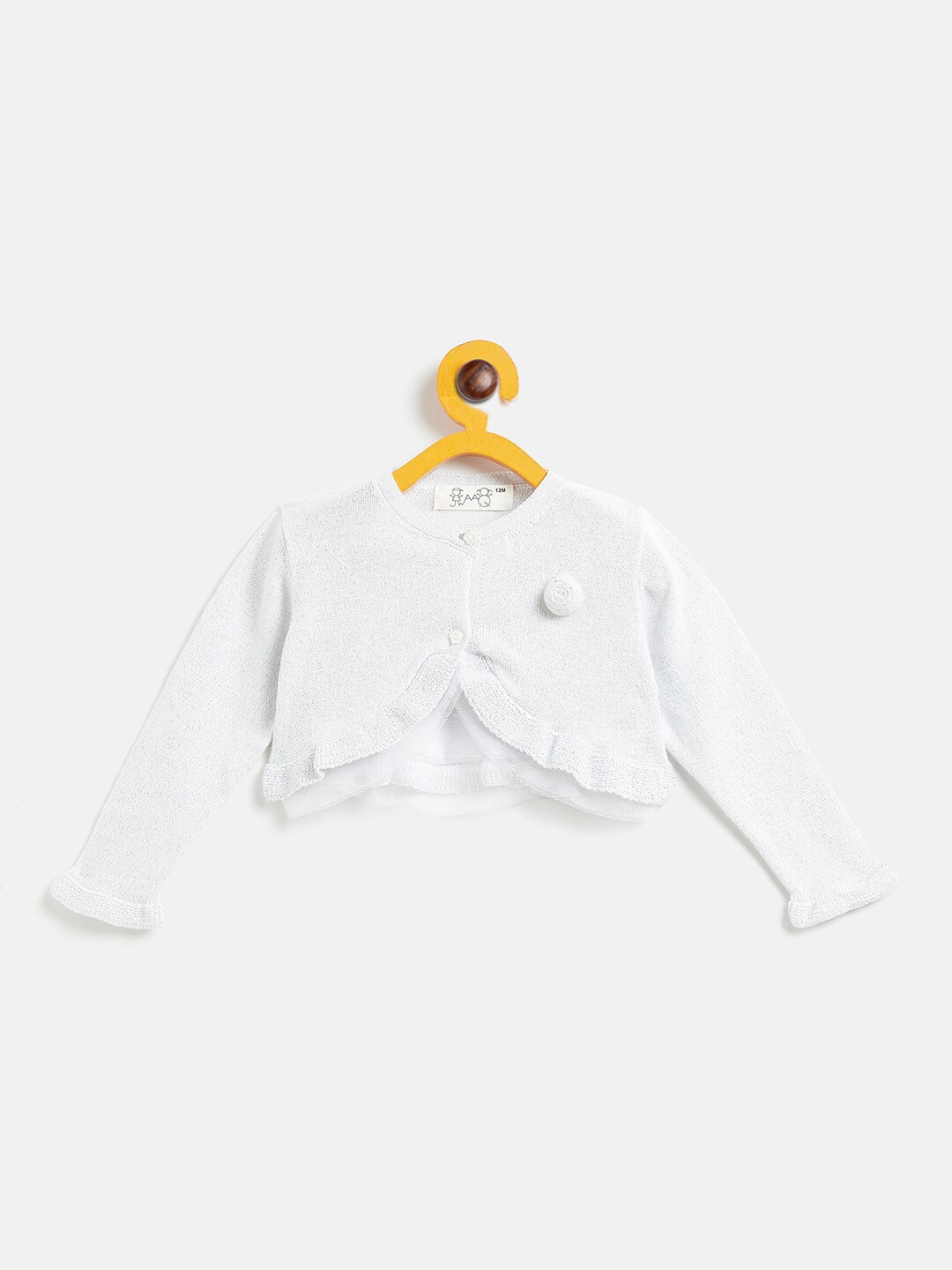 

JWAAQ Girls White Crop Shrug