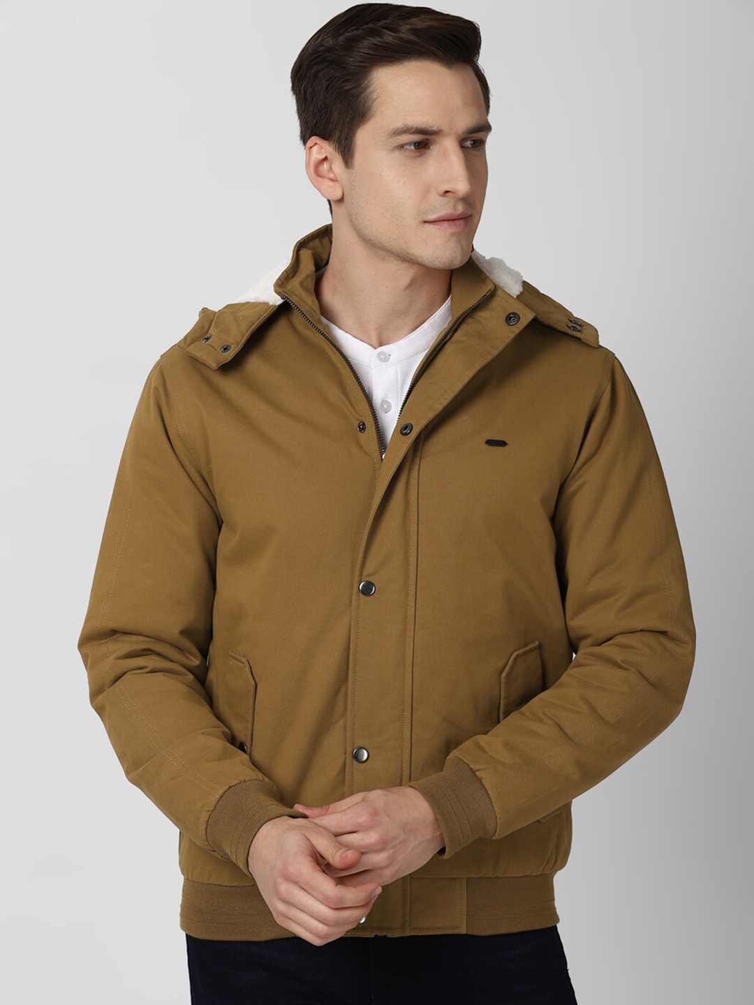 

Peter England Casuals Men Khaki Bomber Jacket