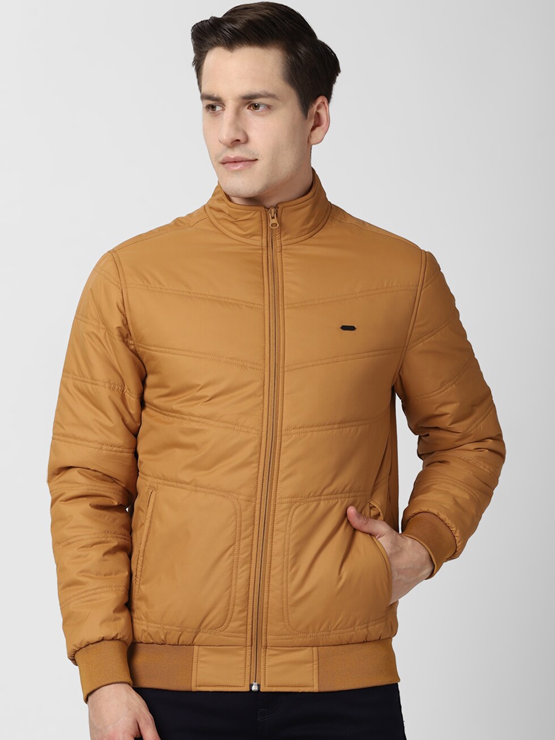 

Peter England Casuals Men Brown sahara sun Bomber Jacket