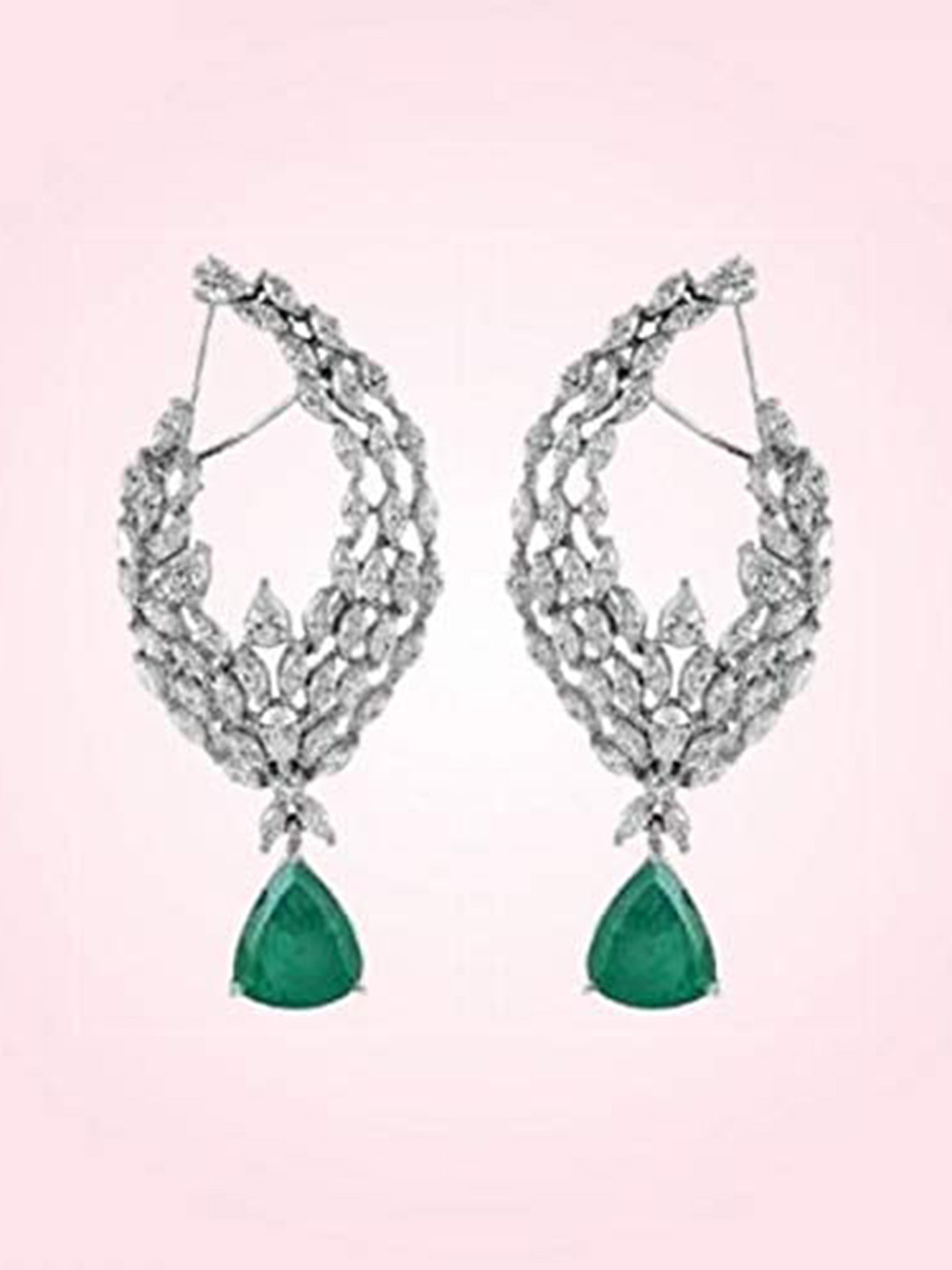 

ANAYRA White Circular Drop Earrings