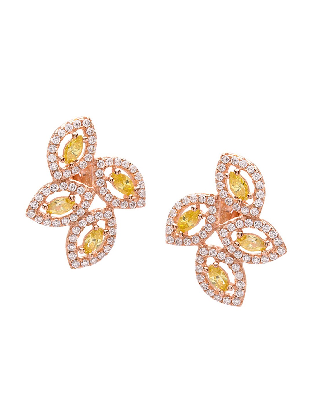 

ANAYRA White Circular Studs Earrings